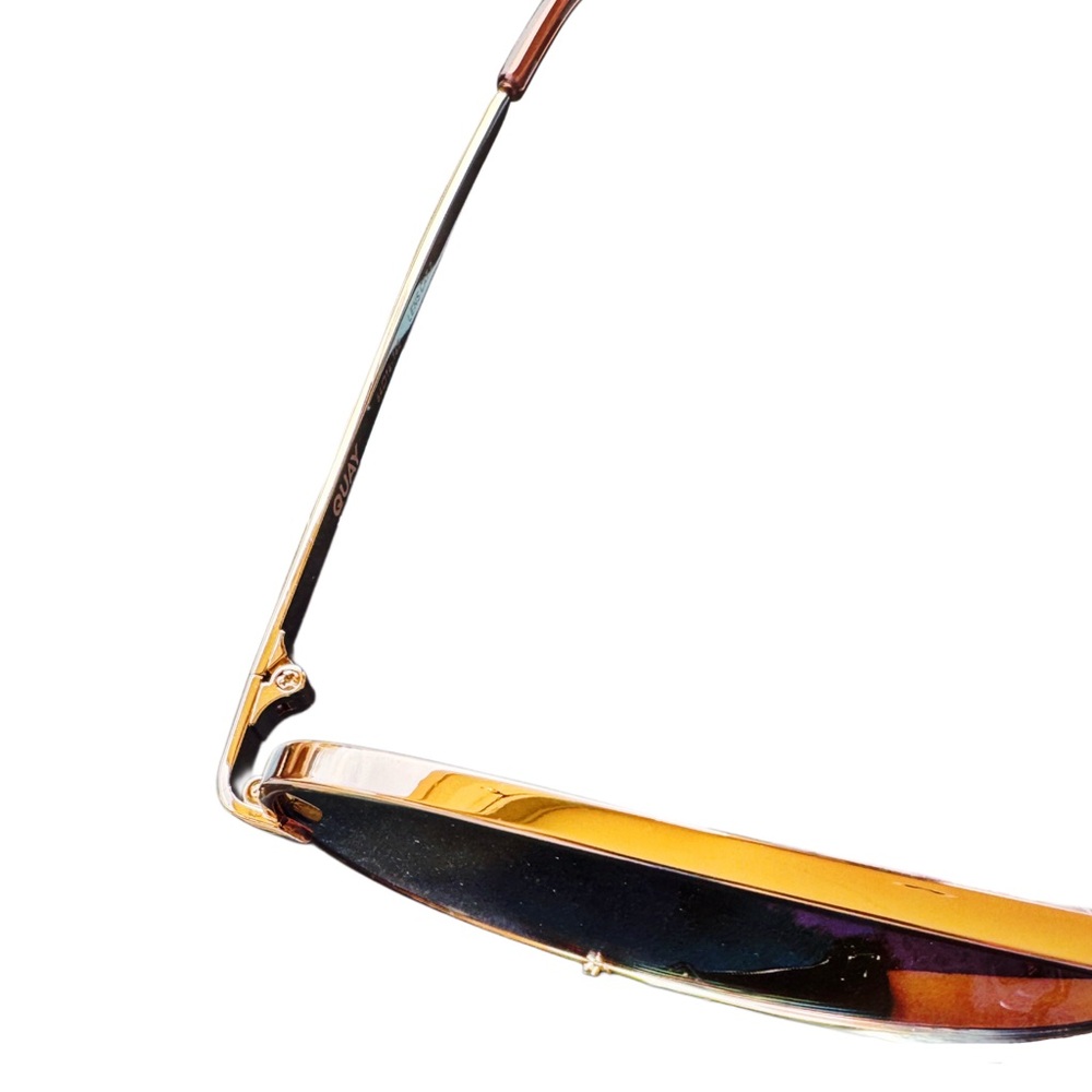 NIB - QUAY Australia, HIGH KEY, Gold Frame/Copper Fade Lens Aviators - Picture 4 of 13